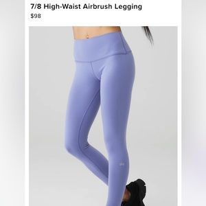 SOLD /8 Airbrush Leggings Alo Yoga Infinity Blue
